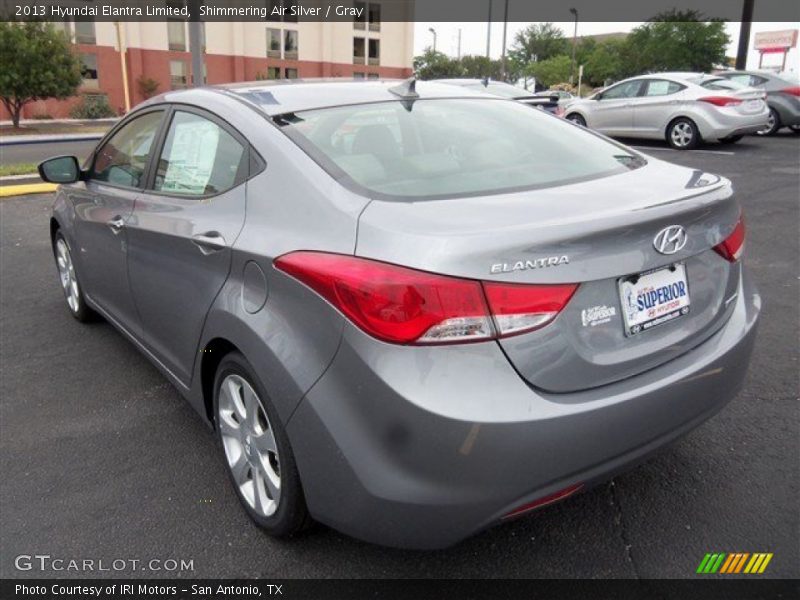 Shimmering Air Silver / Gray 2013 Hyundai Elantra Limited