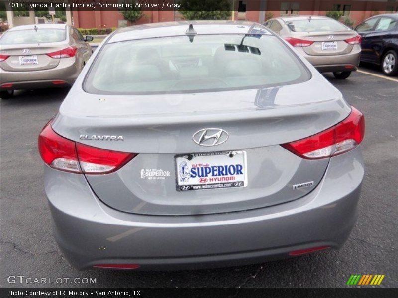 Shimmering Air Silver / Gray 2013 Hyundai Elantra Limited