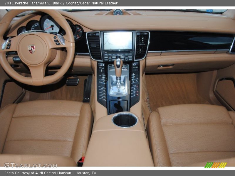 Black / Cognac/Cedar Natural Leather 2011 Porsche Panamera S