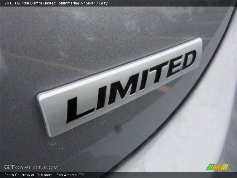 Shimmering Air Silver / Gray 2013 Hyundai Elantra Limited