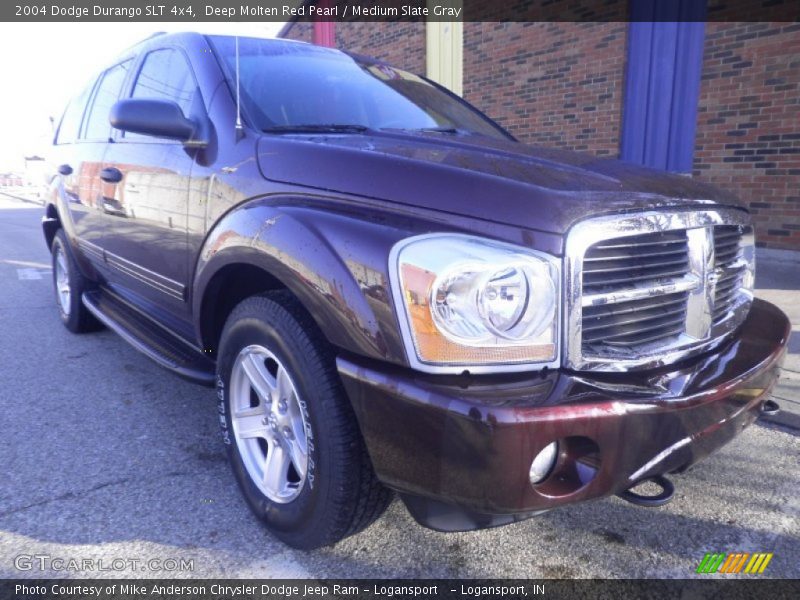 Deep Molten Red Pearl / Medium Slate Gray 2004 Dodge Durango SLT 4x4