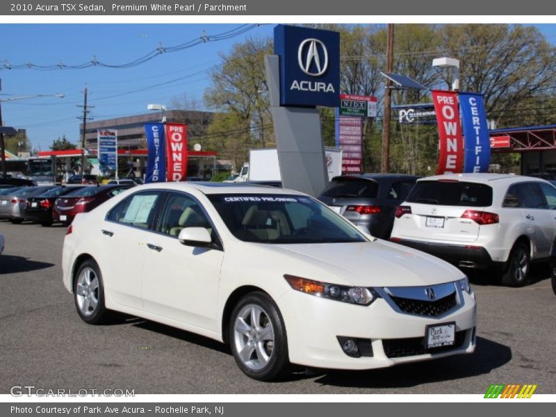 Premium White Pearl / Parchment 2010 Acura TSX Sedan