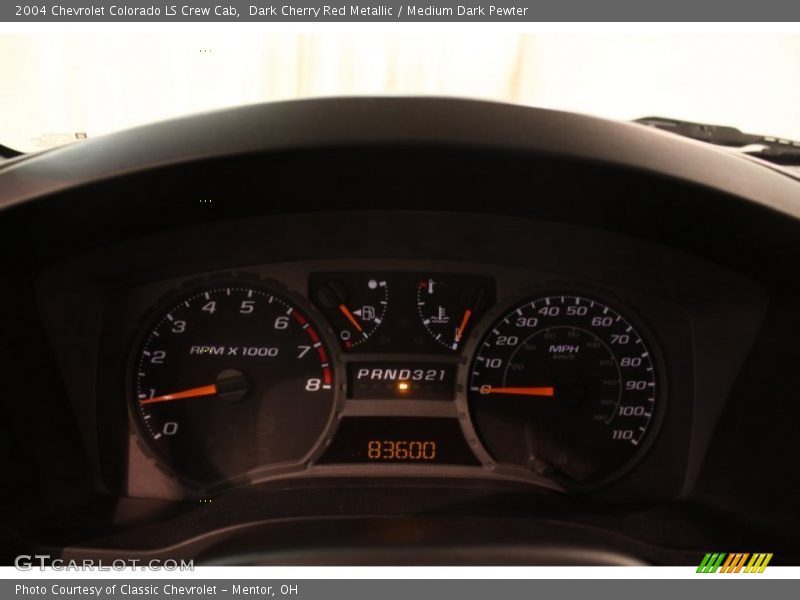 Dark Cherry Red Metallic / Medium Dark Pewter 2004 Chevrolet Colorado LS Crew Cab