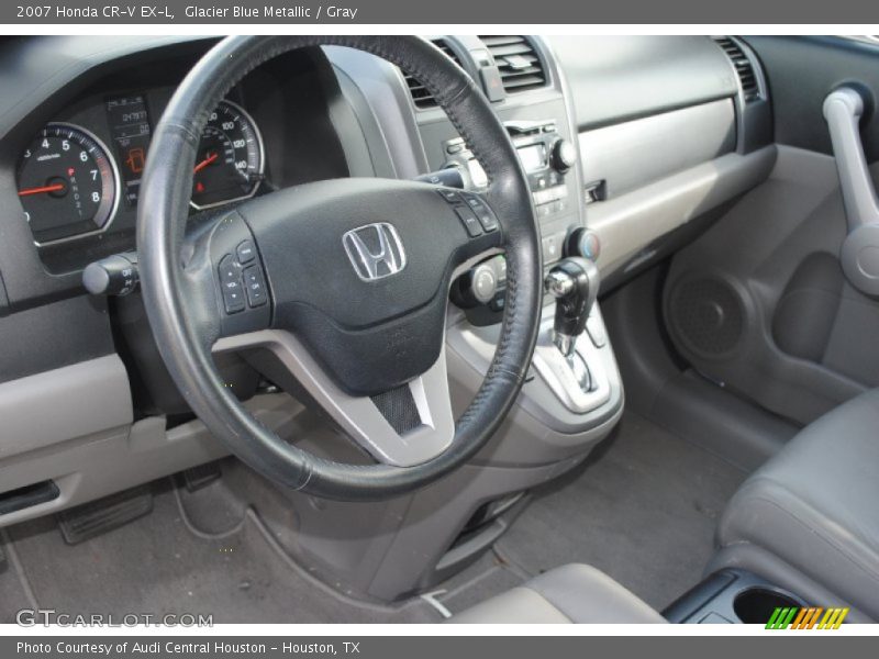 Glacier Blue Metallic / Gray 2007 Honda CR-V EX-L