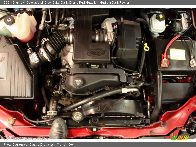 Dark Cherry Red Metallic / Medium Dark Pewter 2004 Chevrolet Colorado LS Crew Cab
