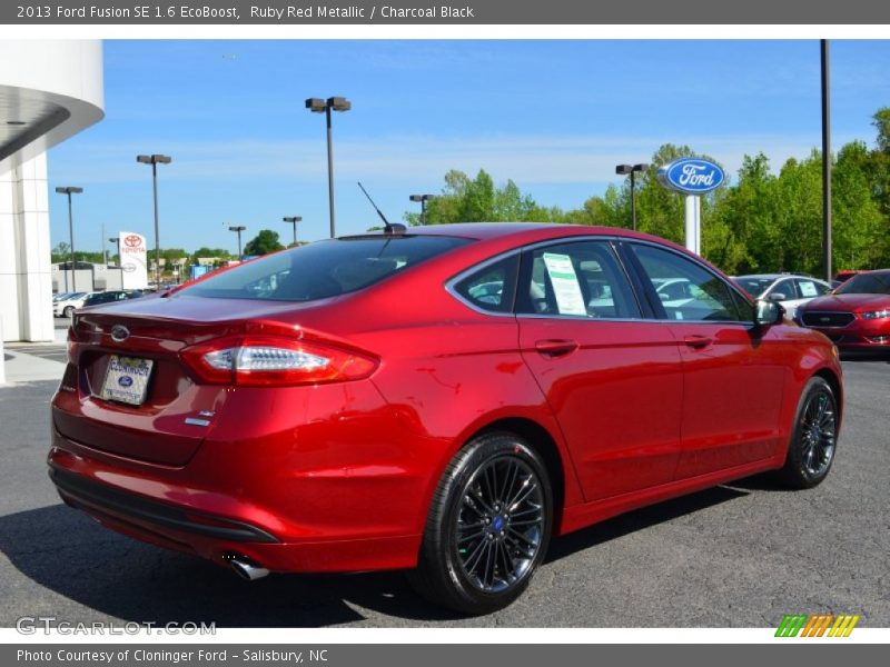 Ruby Red Metallic / Charcoal Black 2013 Ford Fusion SE 1.6 EcoBoost