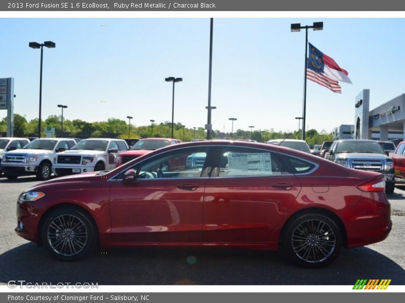 Ruby Red Metallic / Charcoal Black 2013 Ford Fusion SE 1.6 EcoBoost
