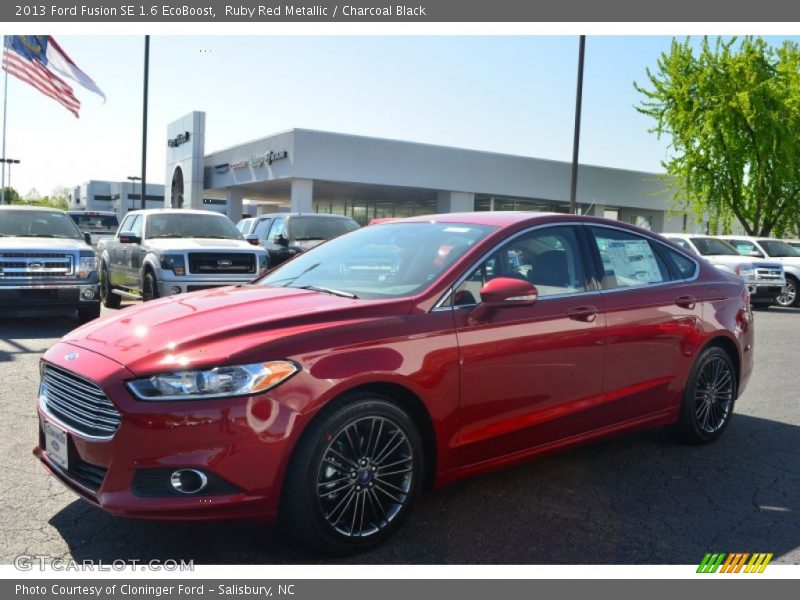 Ruby Red Metallic / Charcoal Black 2013 Ford Fusion SE 1.6 EcoBoost
