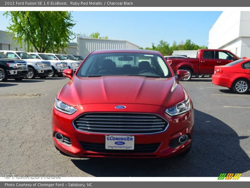Ruby Red Metallic / Charcoal Black 2013 Ford Fusion SE 1.6 EcoBoost