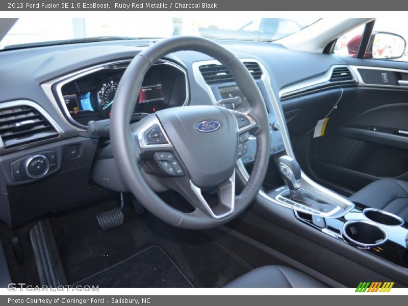 Ruby Red Metallic / Charcoal Black 2013 Ford Fusion SE 1.6 EcoBoost
