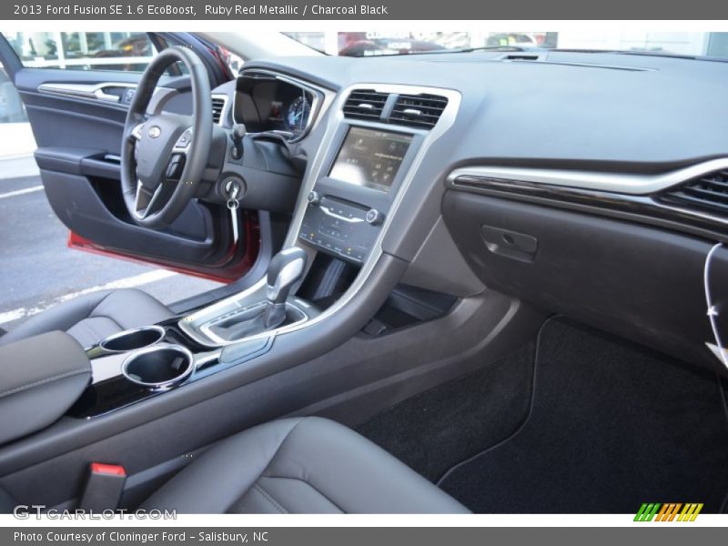 Ruby Red Metallic / Charcoal Black 2013 Ford Fusion SE 1.6 EcoBoost