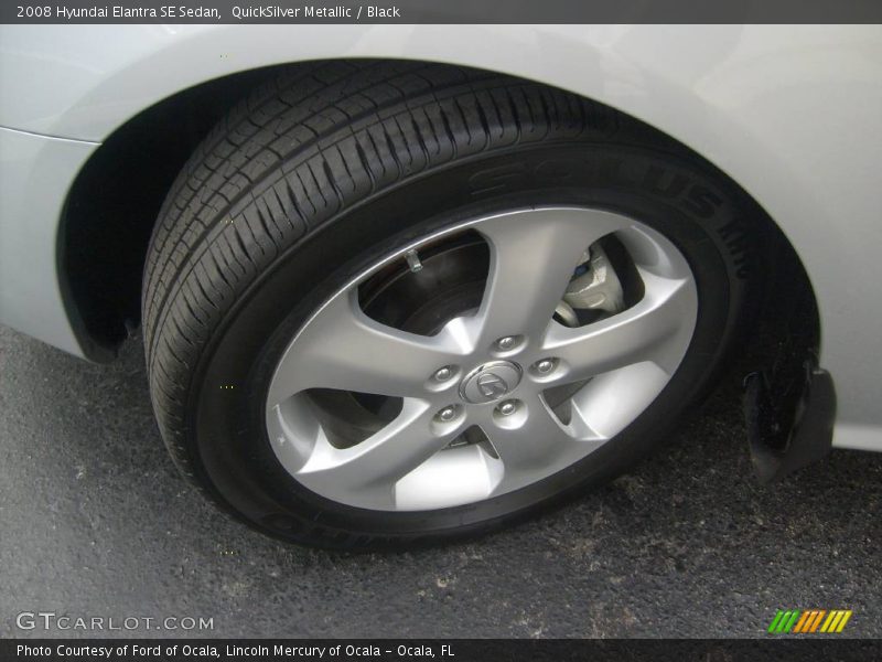 QuickSilver Metallic / Black 2008 Hyundai Elantra SE Sedan