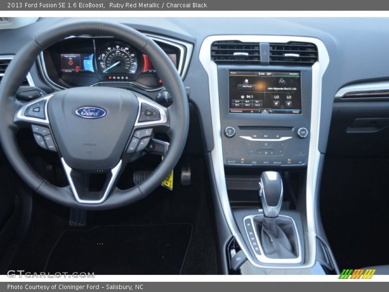 Ruby Red Metallic / Charcoal Black 2013 Ford Fusion SE 1.6 EcoBoost