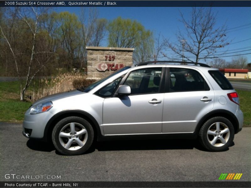 Quicksilver Metallic / Black 2008 Suzuki SX4 Crossover AWD
