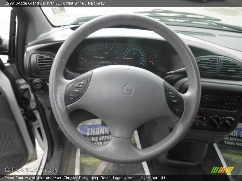 Bright White / Mist Gray 1999 Dodge Grand Caravan SE