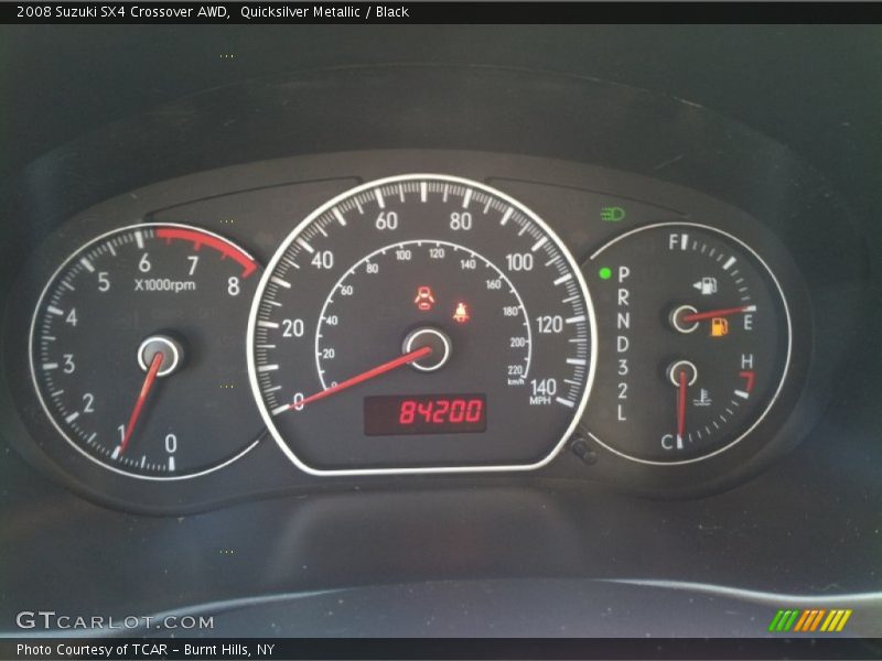 Quicksilver Metallic / Black 2008 Suzuki SX4 Crossover AWD