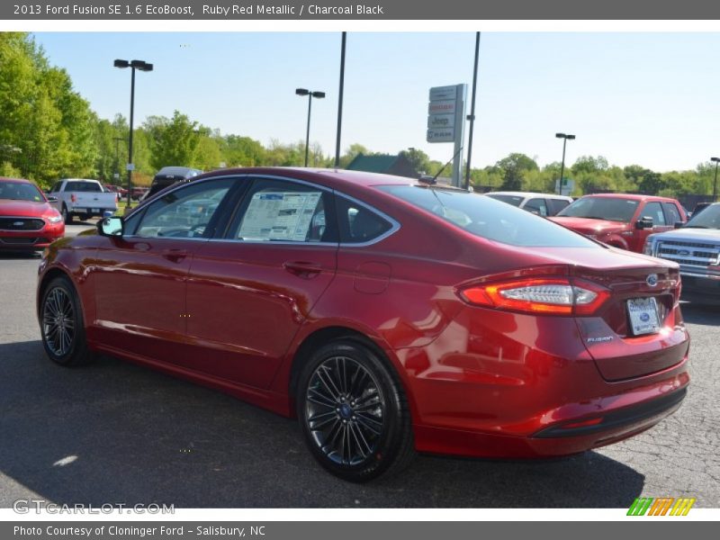 Ruby Red Metallic / Charcoal Black 2013 Ford Fusion SE 1.6 EcoBoost