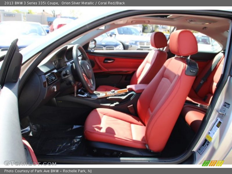 Orion Silver Metallic / Coral Red/Black 2013 BMW 3 Series 335i Coupe