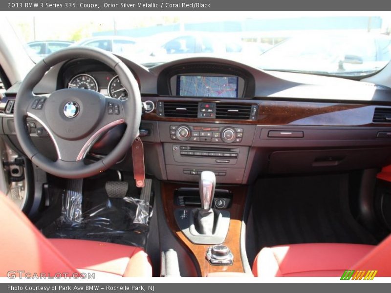 Orion Silver Metallic / Coral Red/Black 2013 BMW 3 Series 335i Coupe