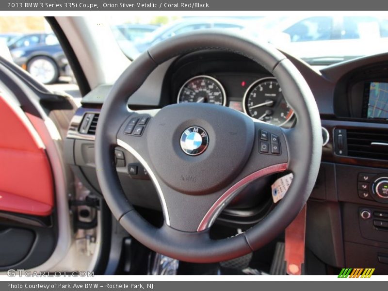 Orion Silver Metallic / Coral Red/Black 2013 BMW 3 Series 335i Coupe