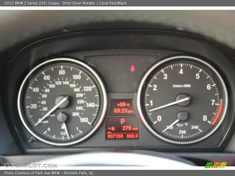 Orion Silver Metallic / Coral Red/Black 2013 BMW 3 Series 335i Coupe