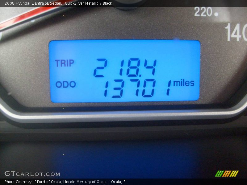 QuickSilver Metallic / Black 2008 Hyundai Elantra SE Sedan