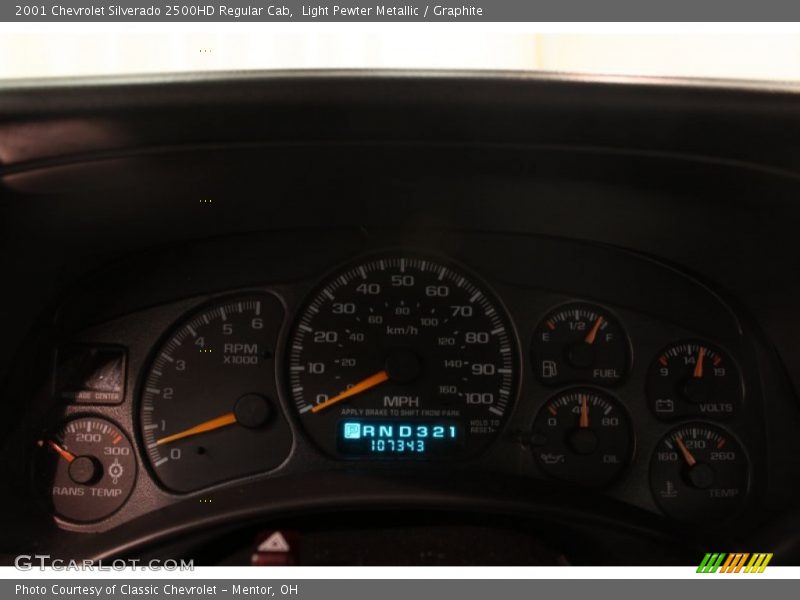Light Pewter Metallic / Graphite 2001 Chevrolet Silverado 2500HD Regular Cab