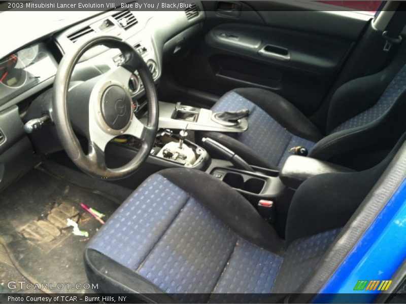 Black/Blue Interior - 2003 Lancer Evolution VIII 