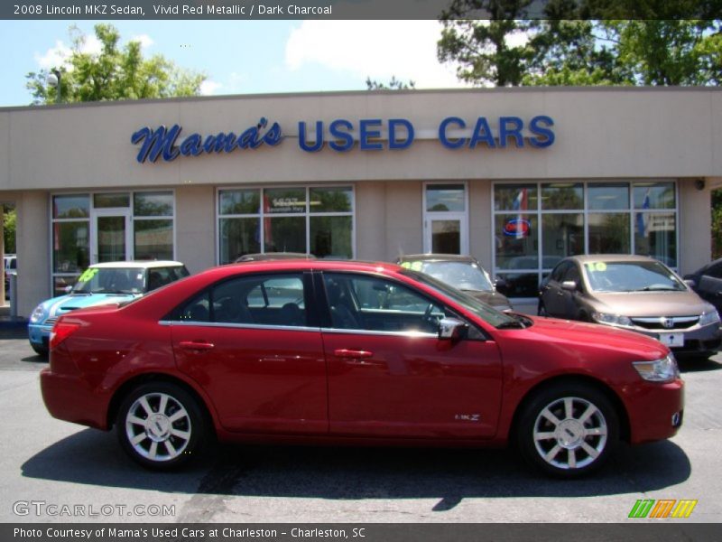Vivid Red Metallic / Dark Charcoal 2008 Lincoln MKZ Sedan