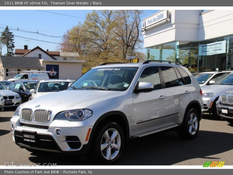 Titanium Silver Metallic / Black 2011 BMW X5 xDrive 50i