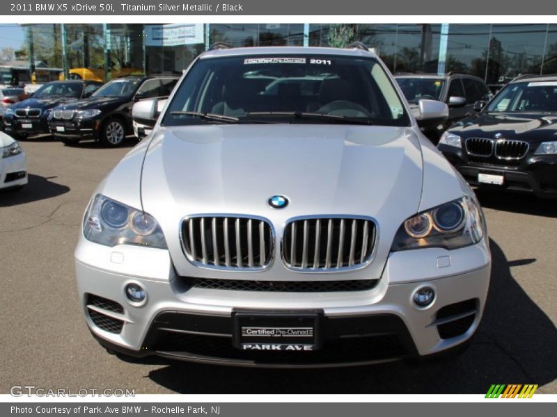 Titanium Silver Metallic / Black 2011 BMW X5 xDrive 50i