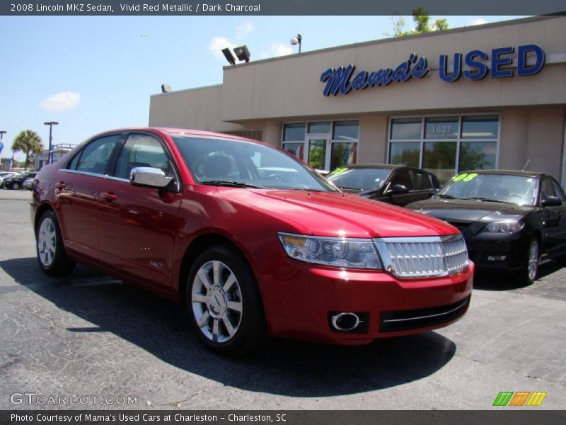 Vivid Red Metallic / Dark Charcoal 2008 Lincoln MKZ Sedan
