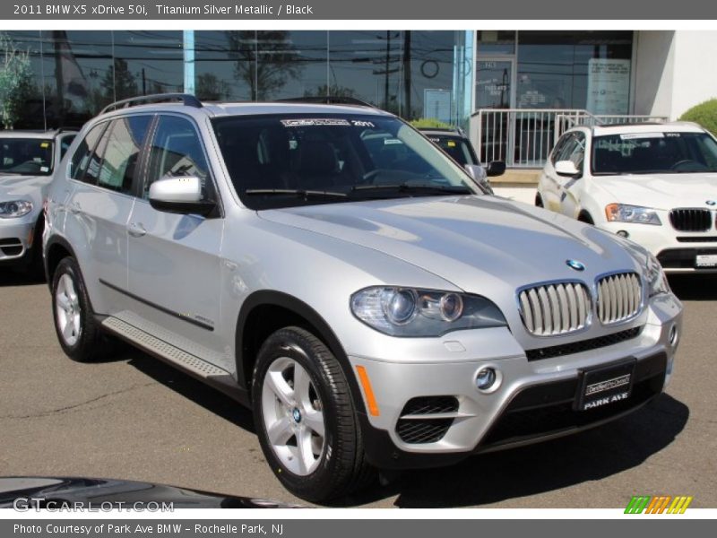 Titanium Silver Metallic / Black 2011 BMW X5 xDrive 50i