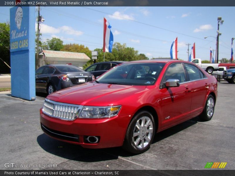 Vivid Red Metallic / Dark Charcoal 2008 Lincoln MKZ Sedan