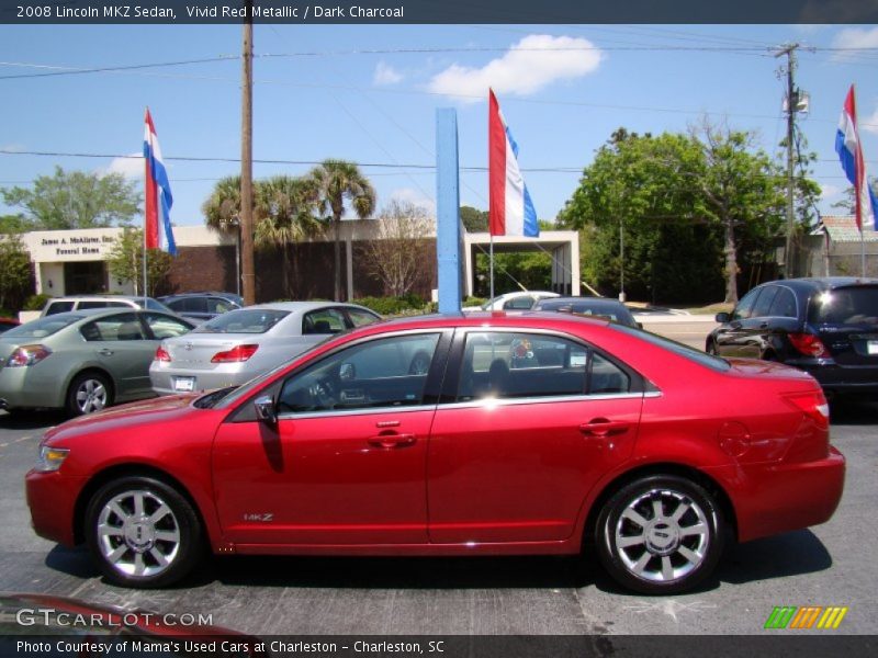 Vivid Red Metallic / Dark Charcoal 2008 Lincoln MKZ Sedan