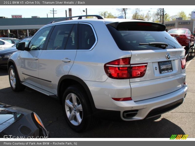 Titanium Silver Metallic / Black 2011 BMW X5 xDrive 50i