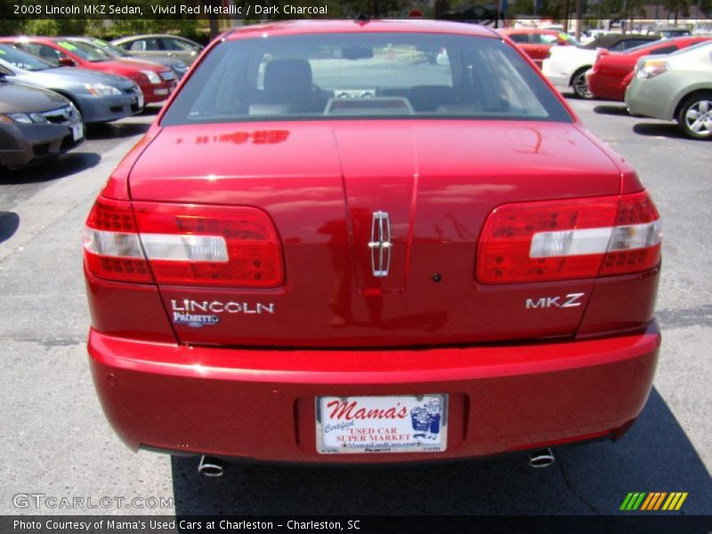 Vivid Red Metallic / Dark Charcoal 2008 Lincoln MKZ Sedan