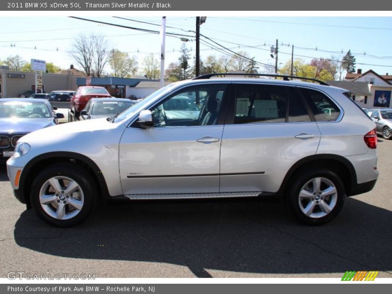 Titanium Silver Metallic / Black 2011 BMW X5 xDrive 50i