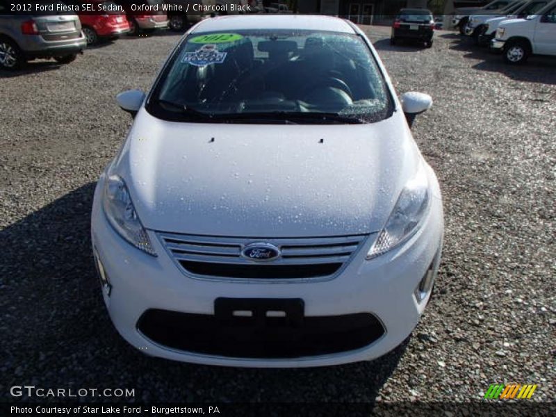 Oxford White / Charcoal Black 2012 Ford Fiesta SEL Sedan