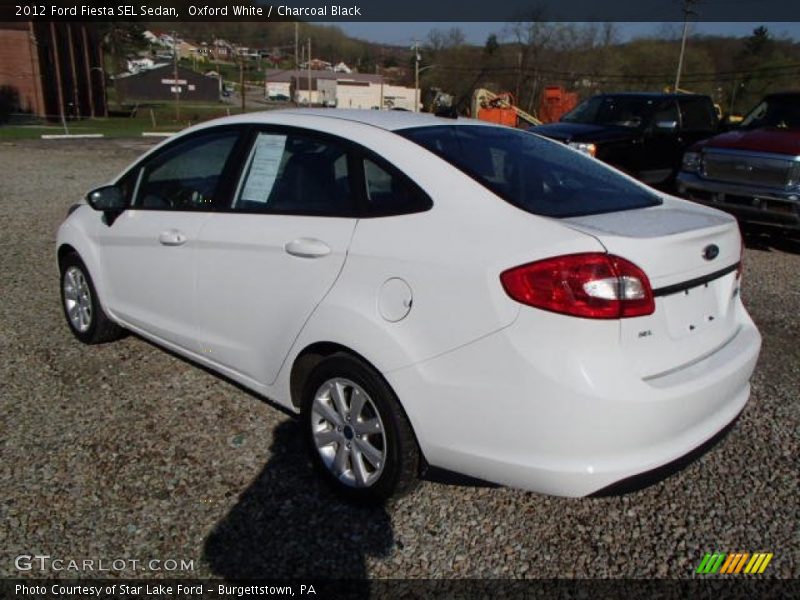 Oxford White / Charcoal Black 2012 Ford Fiesta SEL Sedan