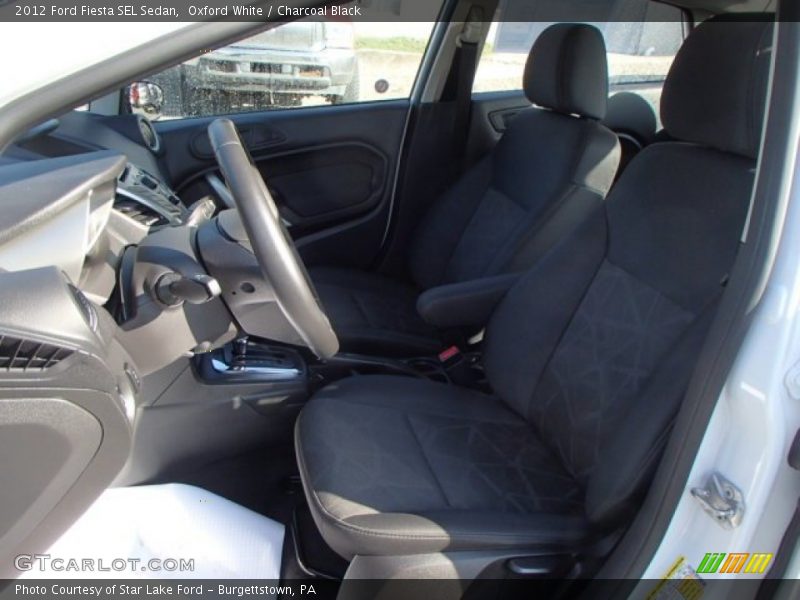 Oxford White / Charcoal Black 2012 Ford Fiesta SEL Sedan