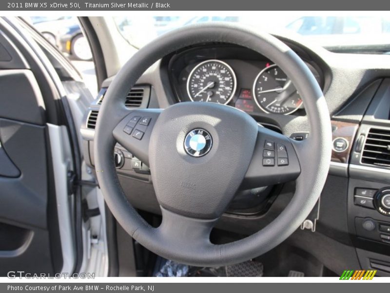 Titanium Silver Metallic / Black 2011 BMW X5 xDrive 50i