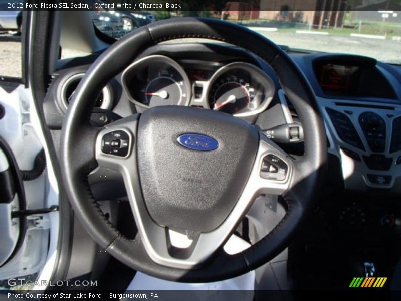 Oxford White / Charcoal Black 2012 Ford Fiesta SEL Sedan
