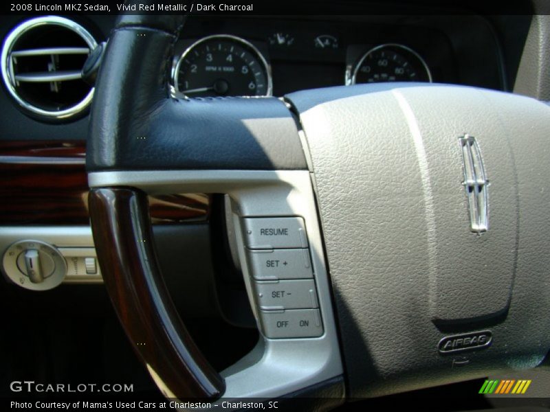 Vivid Red Metallic / Dark Charcoal 2008 Lincoln MKZ Sedan