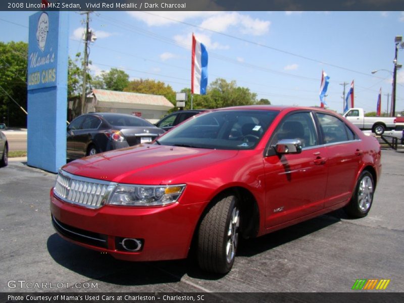 Vivid Red Metallic / Dark Charcoal 2008 Lincoln MKZ Sedan