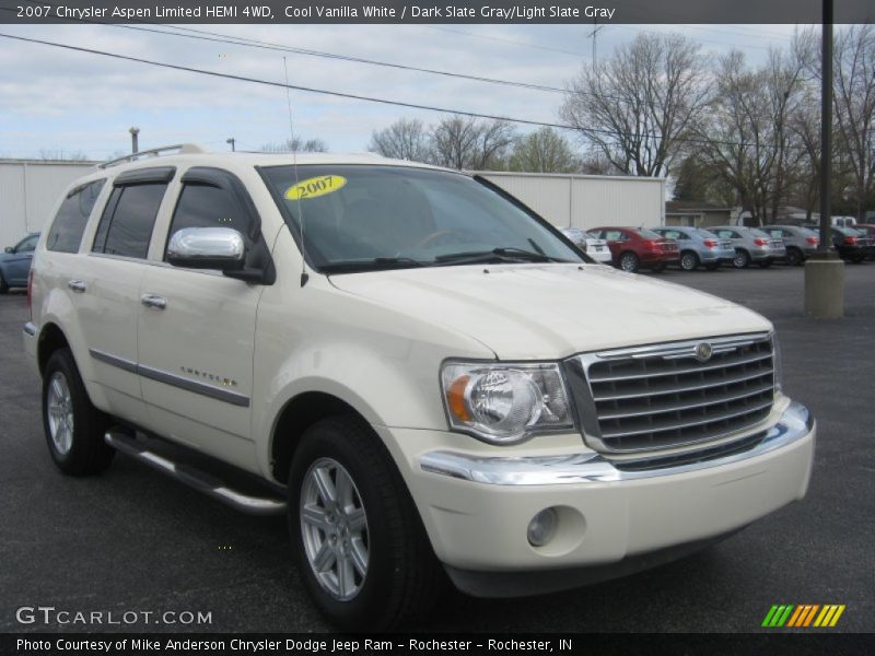 Cool Vanilla White / Dark Slate Gray/Light Slate Gray 2007 Chrysler Aspen Limited HEMI 4WD