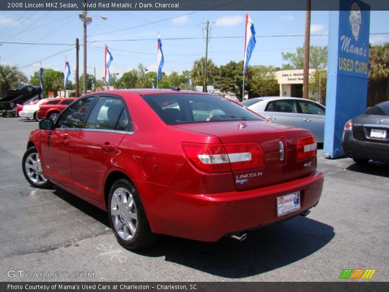 Vivid Red Metallic / Dark Charcoal 2008 Lincoln MKZ Sedan
