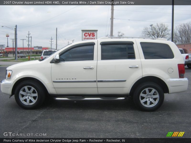 Cool Vanilla White / Dark Slate Gray/Light Slate Gray 2007 Chrysler Aspen Limited HEMI 4WD