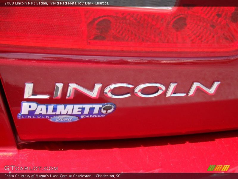 Vivid Red Metallic / Dark Charcoal 2008 Lincoln MKZ Sedan