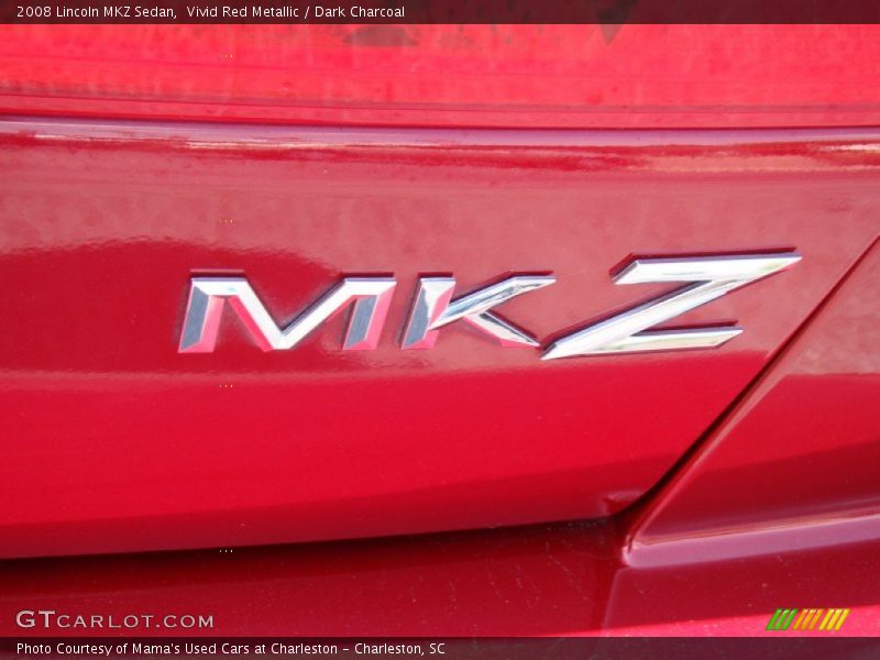 Vivid Red Metallic / Dark Charcoal 2008 Lincoln MKZ Sedan